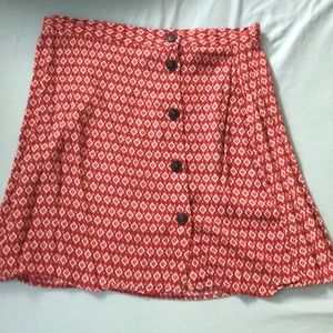 Lightly used Boho printed mini skirt